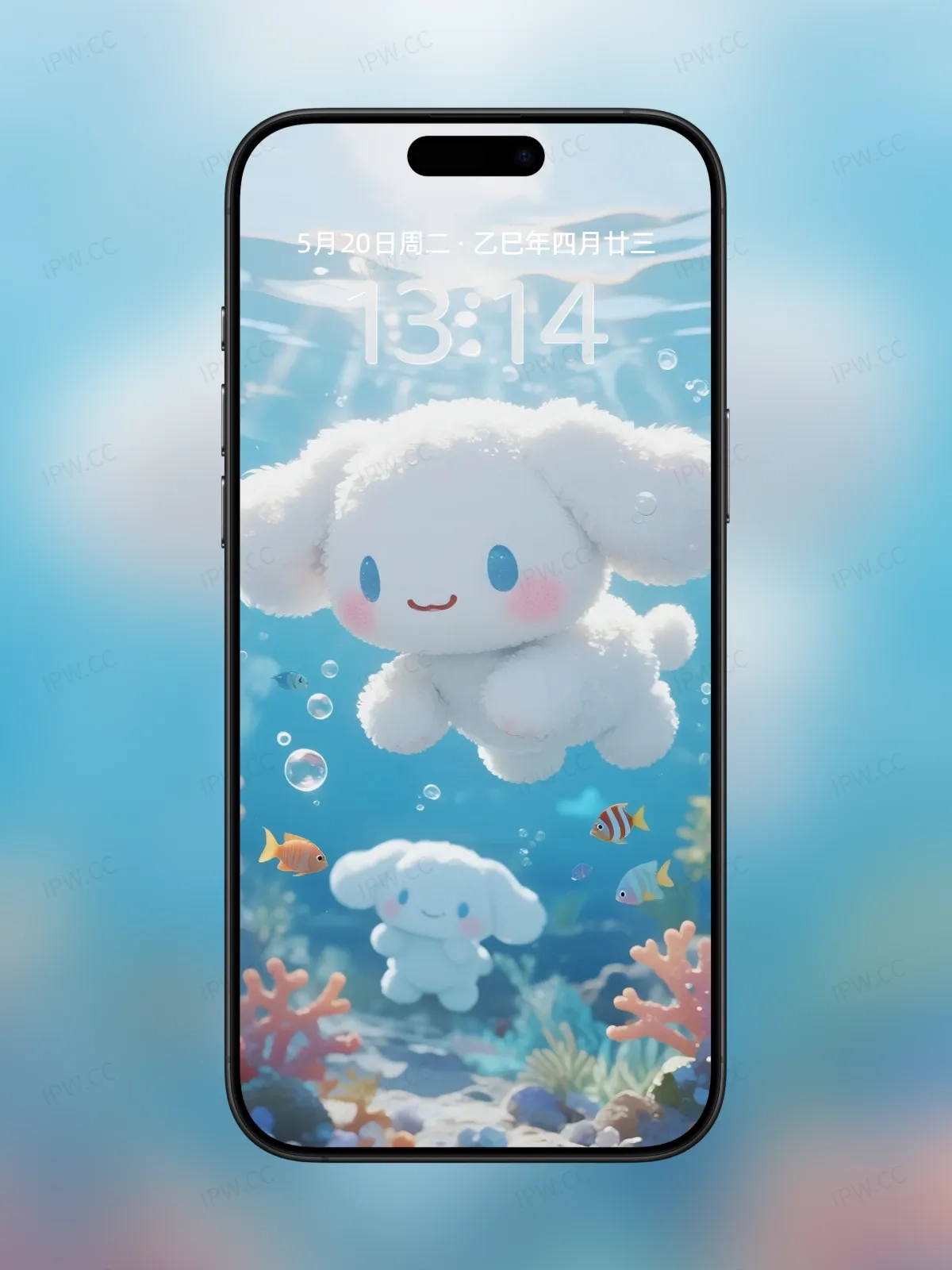 小白狗潜水手机高清静态壁纸#20250728173252