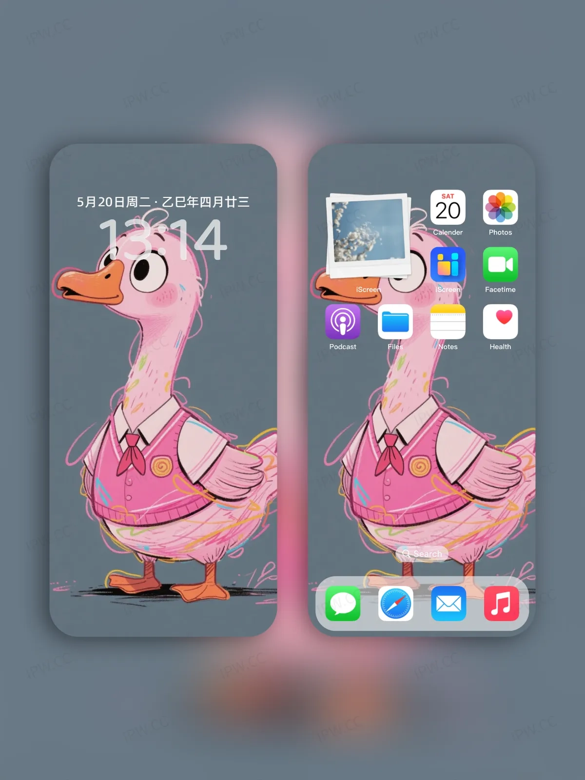 粉色小鸭子手机高清静态壁纸#20250728171449 054cd851ea9f479