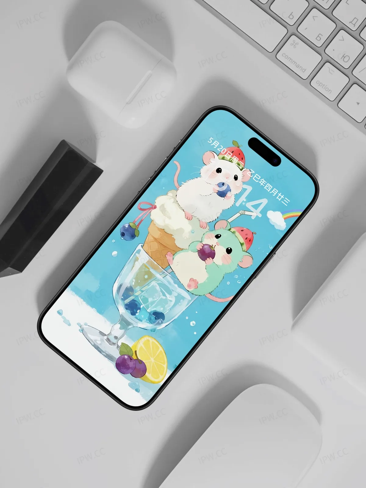 老鼠甜筒酒杯手机高清静态壁纸#20250728172008 083ad6a756f0583