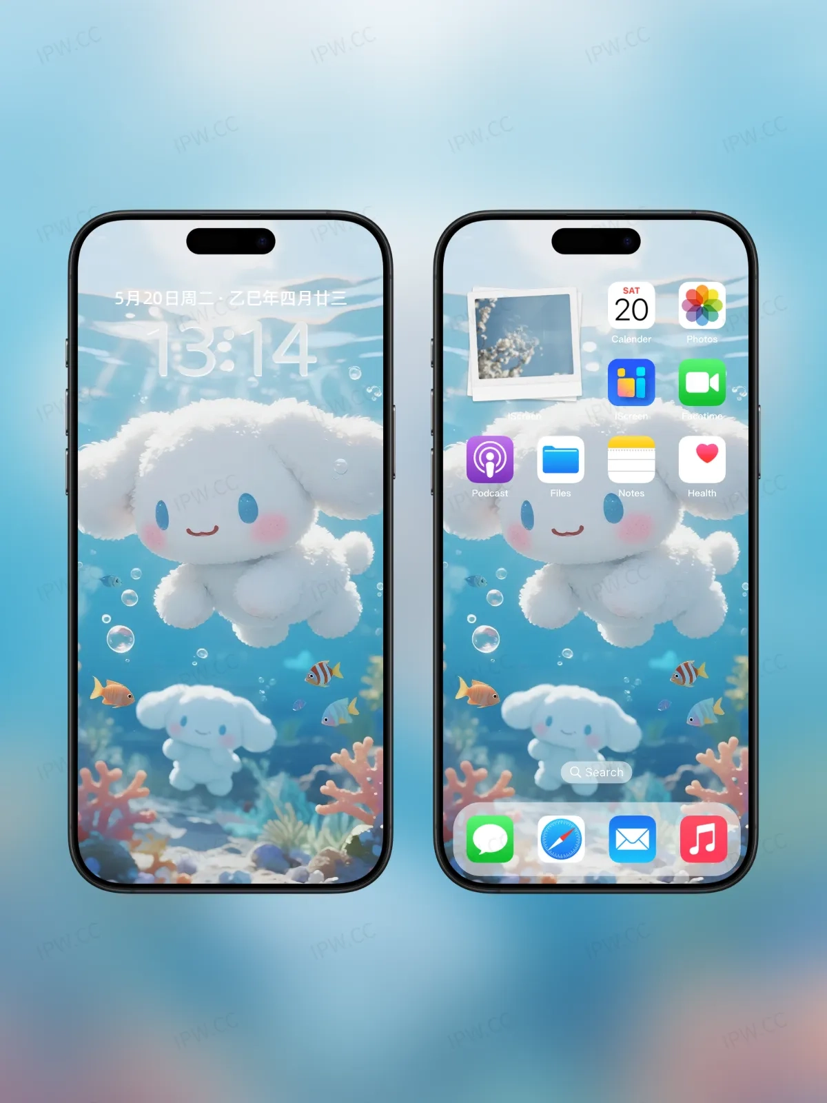 小白狗潜水手机高清静态壁纸#20250728173252 112e3e7d3f5038f