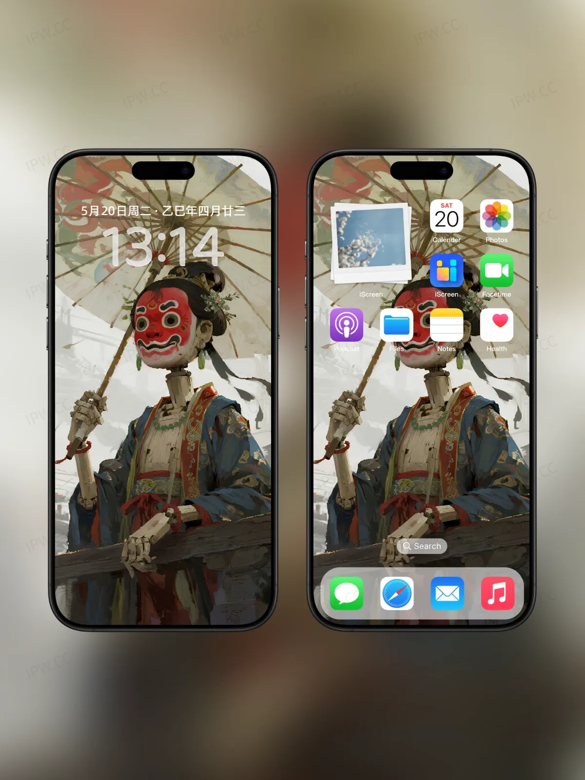 京剧面具木偶女手机高清静态壁纸#20250728164034 18042043af6d319