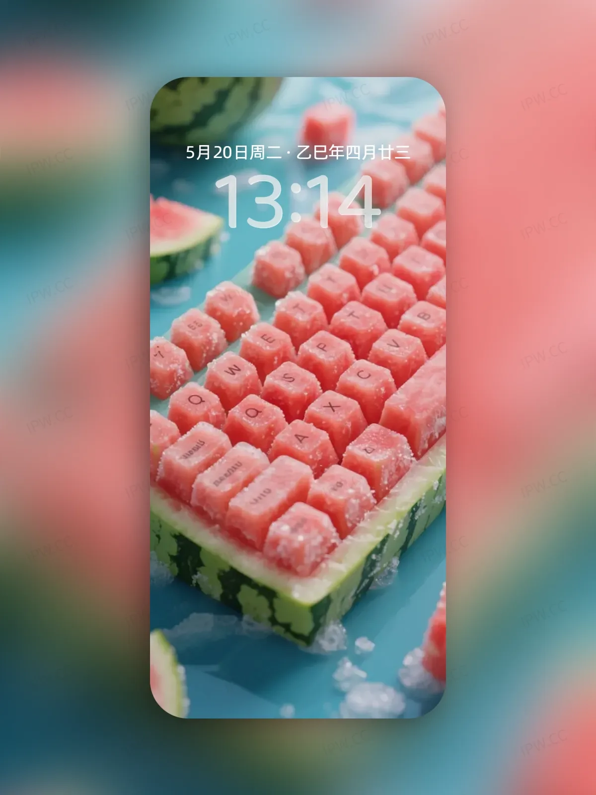 西瓜键盘手机高清静态壁纸#20250730141721 1f1004300fdf709