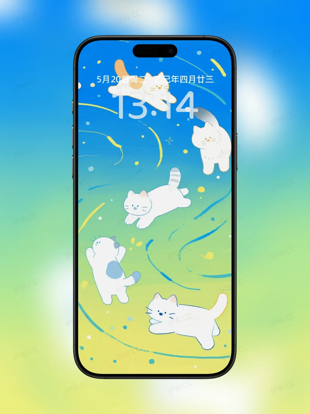 猫咪追逐手机高清静态壁纸#20250728172041 22c68ae83261906