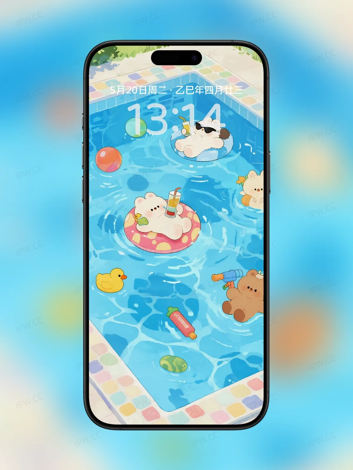 泳池里小狗手机高清静态壁纸#20250728172536