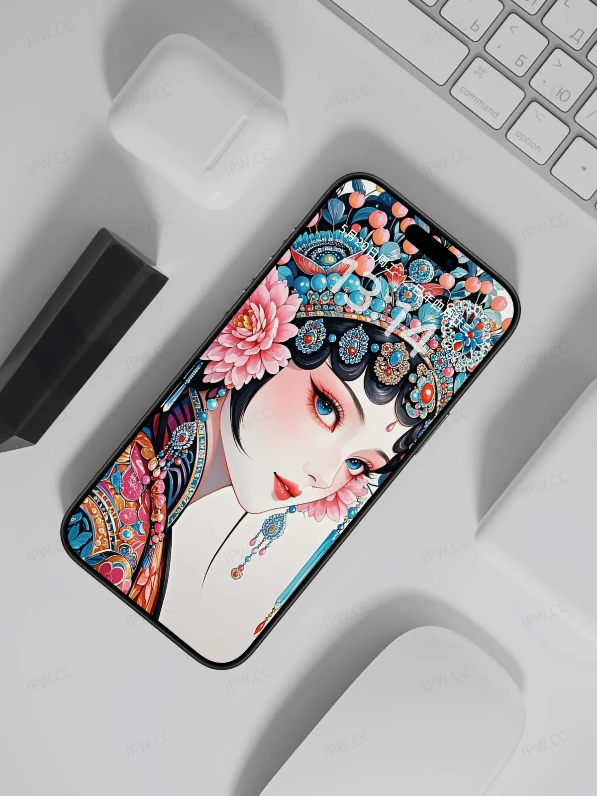 京剧女头像手机高清静态壁纸#20250730140917 2dbcb40f4435a7d