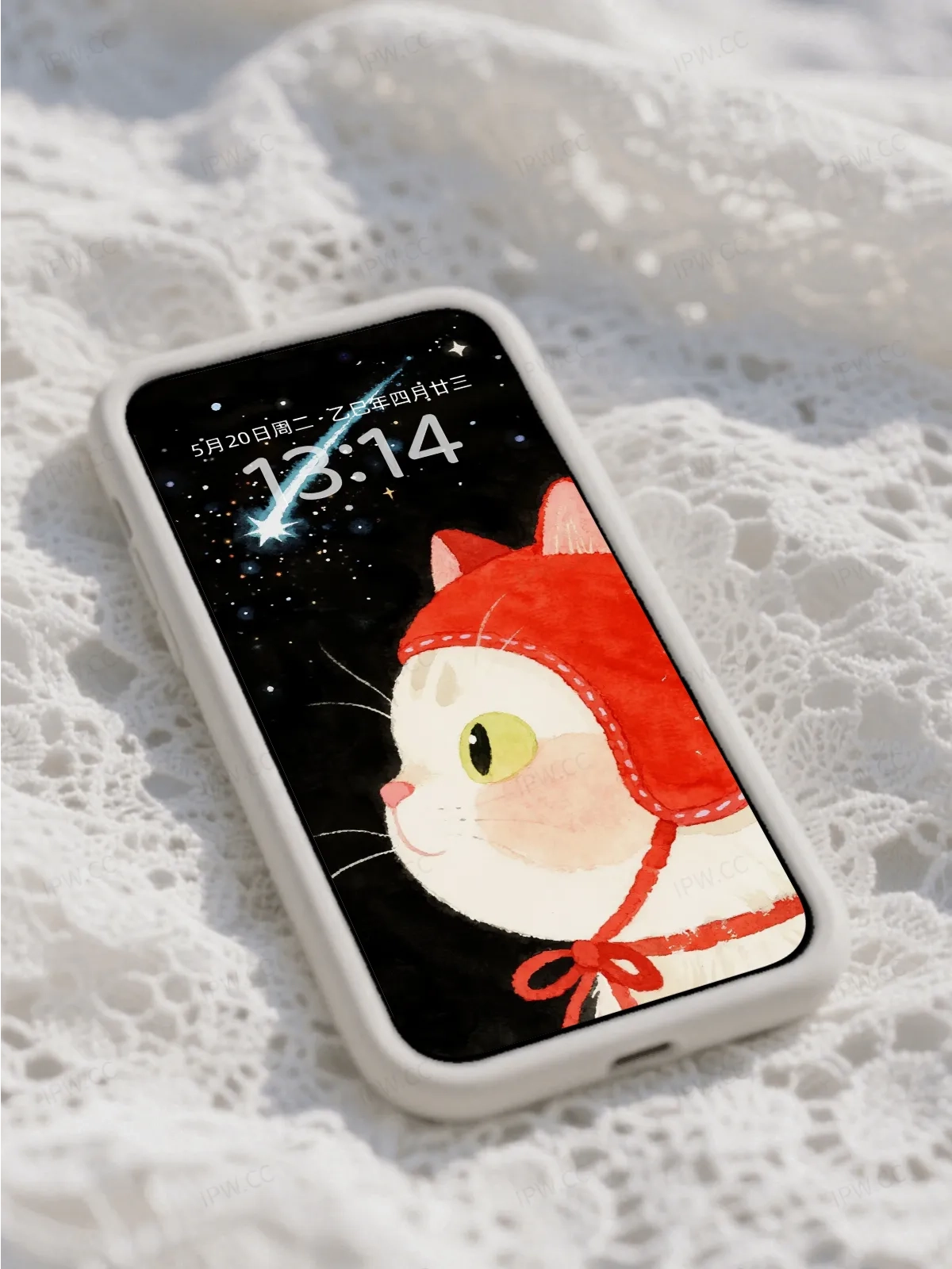 红帽子猫咪手机高清静态壁纸#20250728171908 304d6594cbe261e