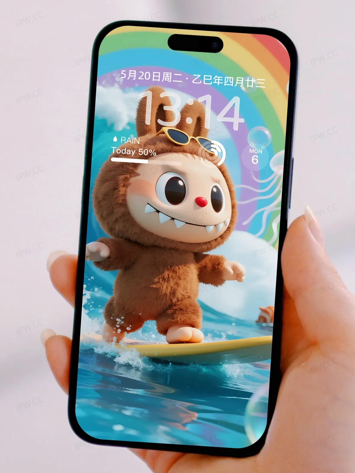 拉布布冲浪滑板手机高清静态壁纸#20250728172206 34bbf62c0747230