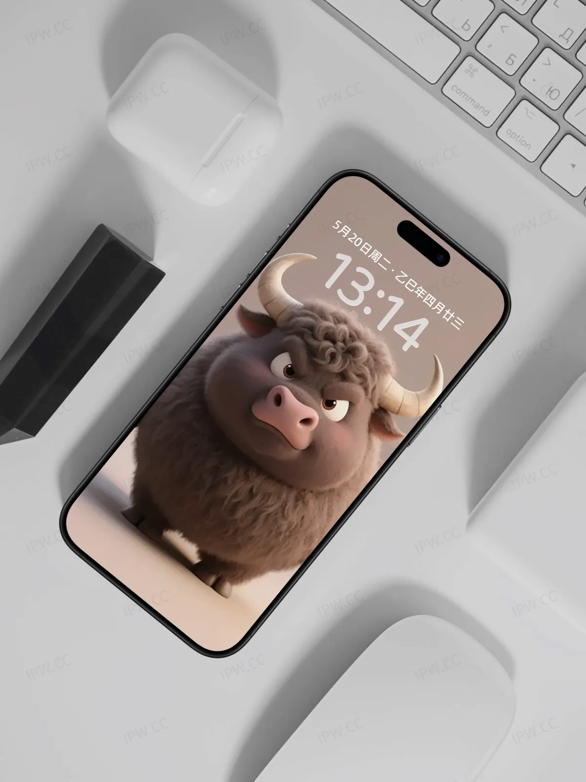 生气的牛牛手机高清静态壁纸#20250730141249 3ae71a43eb56d93