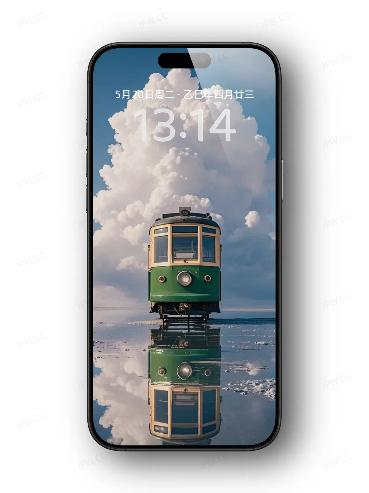 火车头静谧蓝天白云手机高清静态壁纸#20250728170507 3bec5f7083e26f9