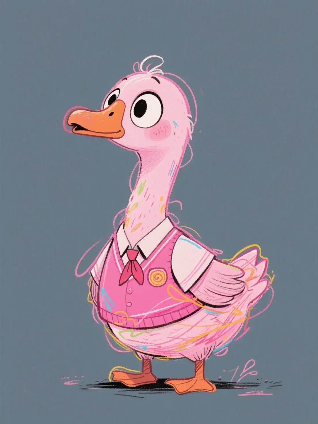 粉色小鸭子手机高清静态壁纸#20250728171449