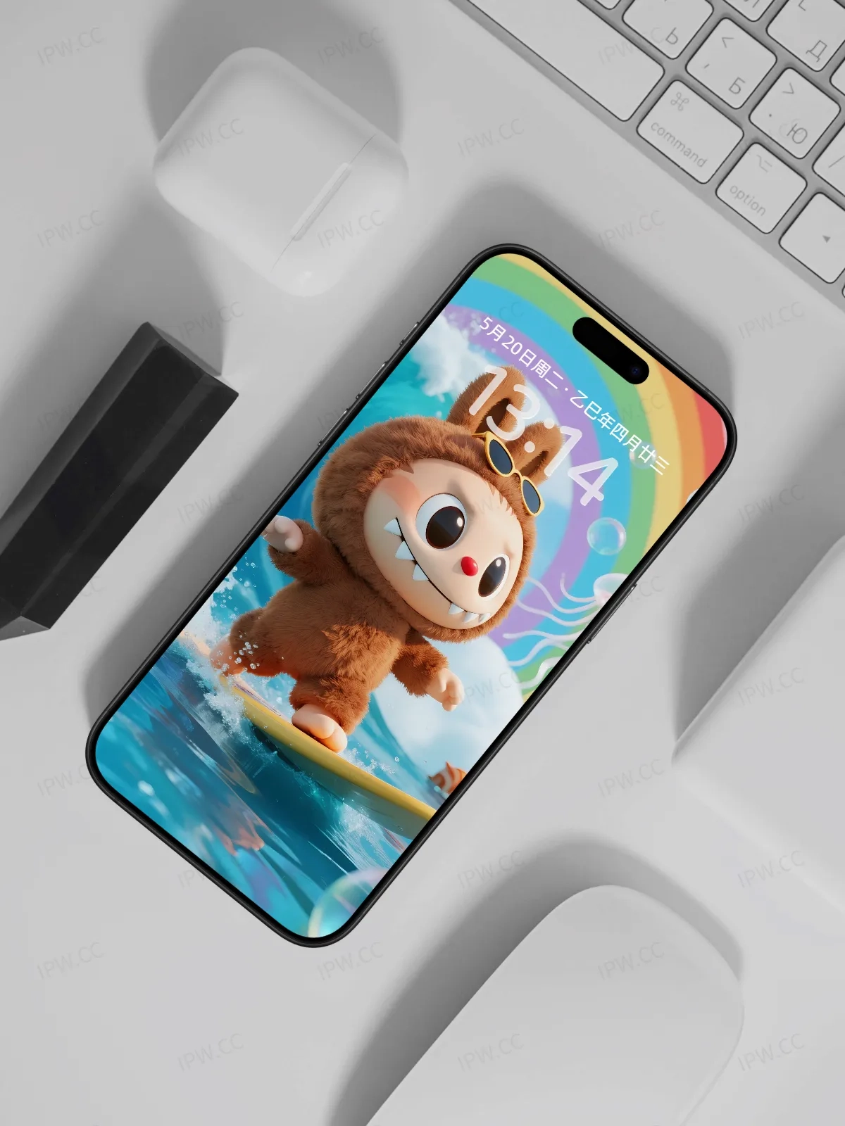 拉布布冲浪滑板手机高清静态壁纸#20250728172206 45b209e370c53da