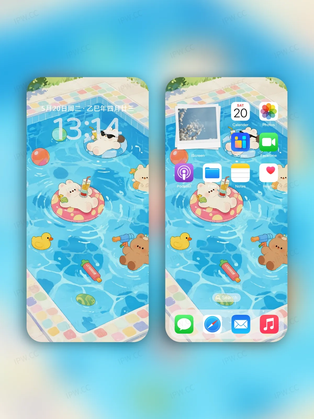 泳池里小狗手机高清静态壁纸#20250728172536 45f16009c6696b0