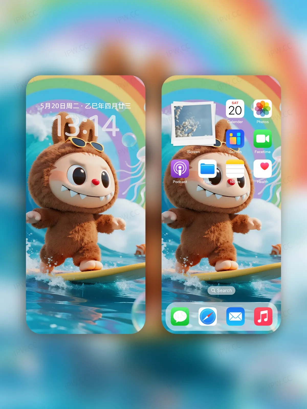 拉布布冲浪滑板手机高清静态壁纸#20250728172206 47113078375f1e0