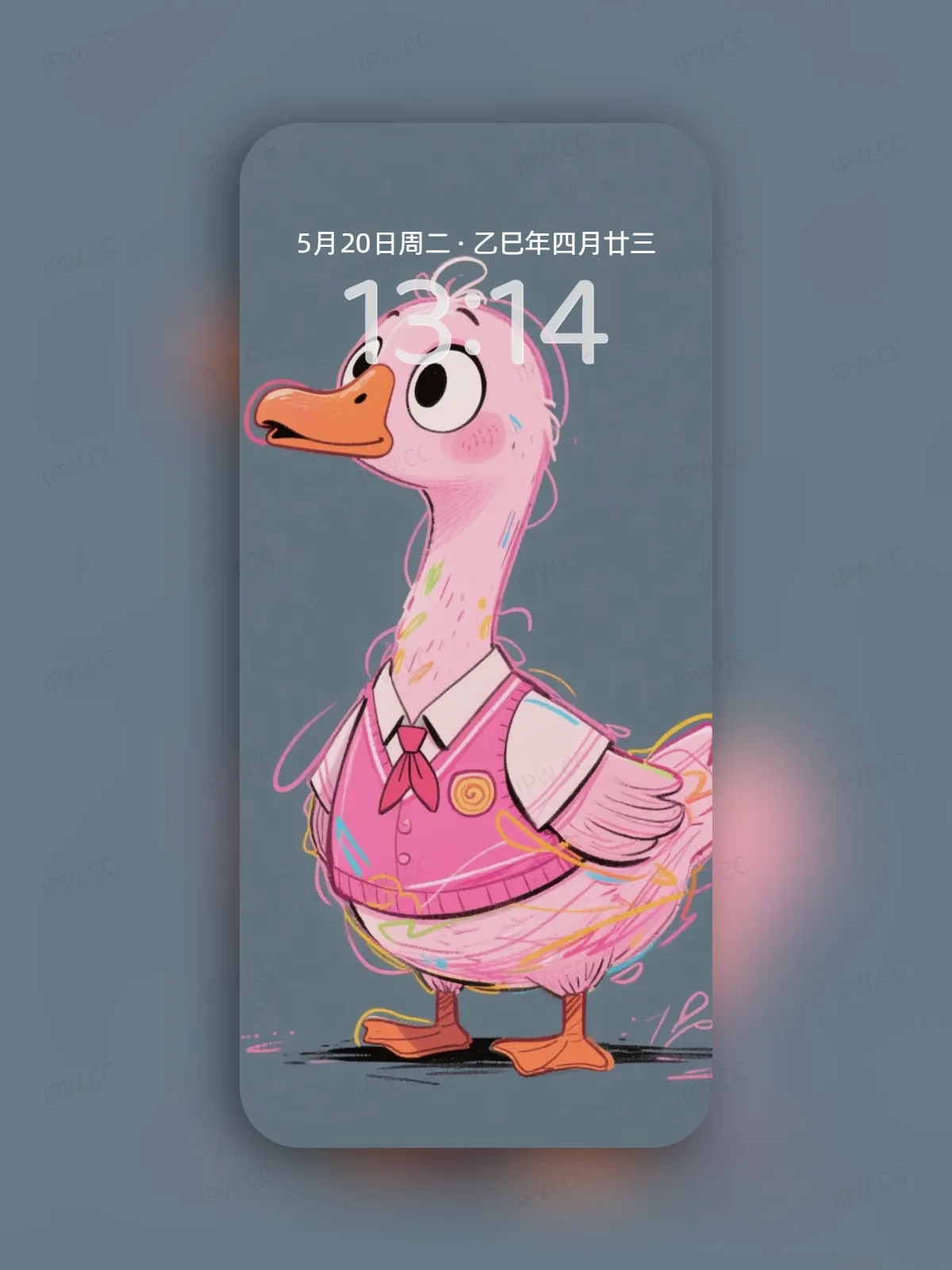 粉色小鸭子手机高清静态壁纸#20250728171449 47d8d75d63bf355