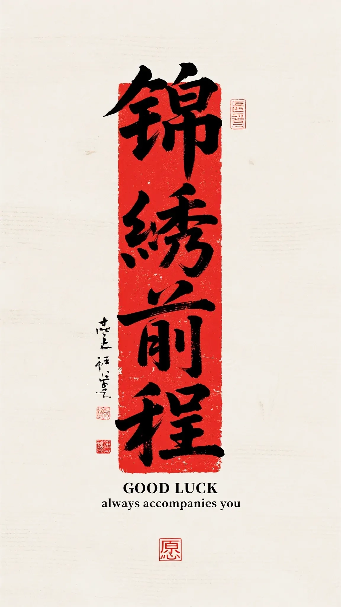 锦绣前程字体手机高清静态壁纸#20250728170112