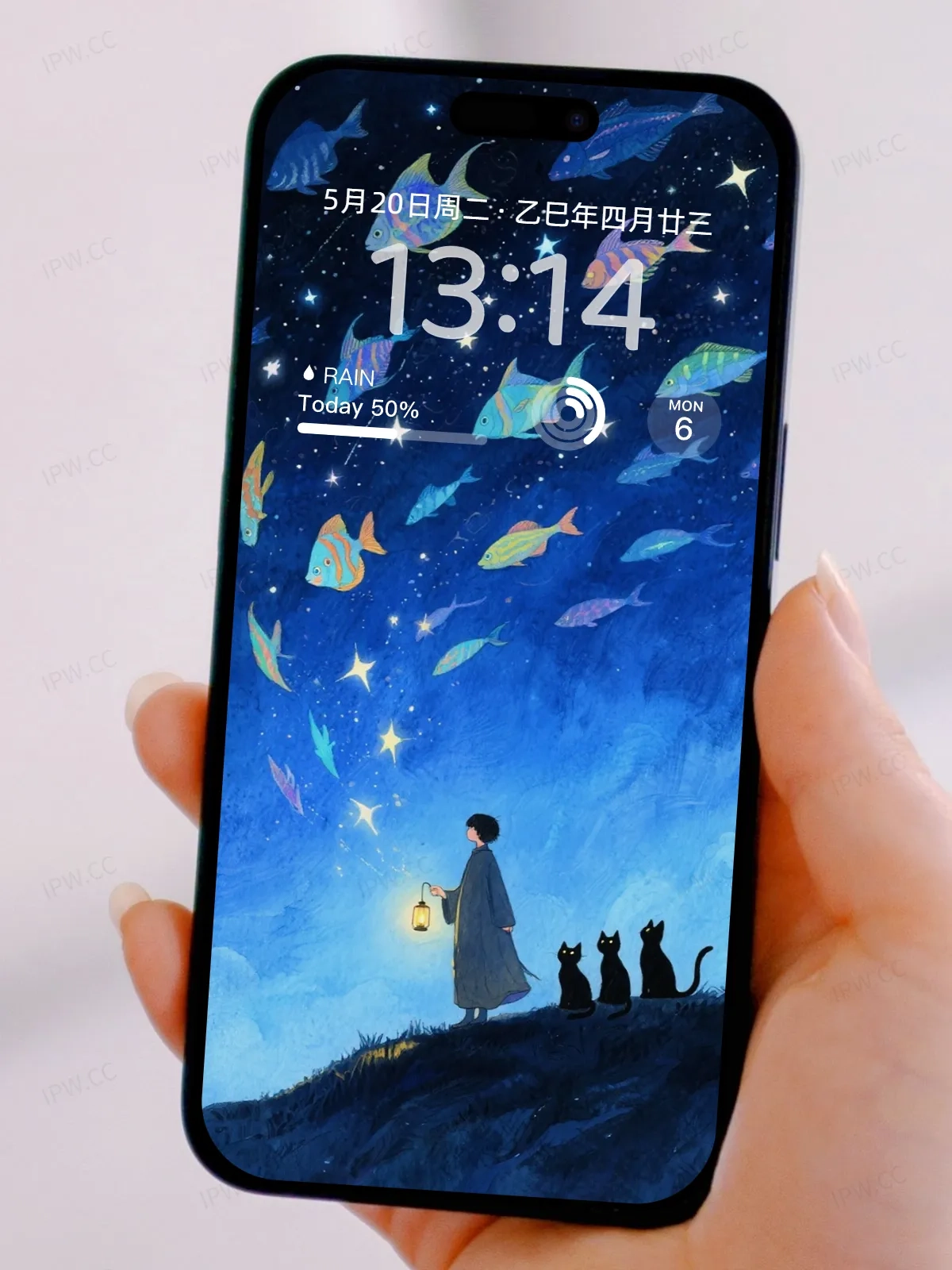 夜空中的鱼手机高清静态壁纸#20250730142459 4cff21055bced1d