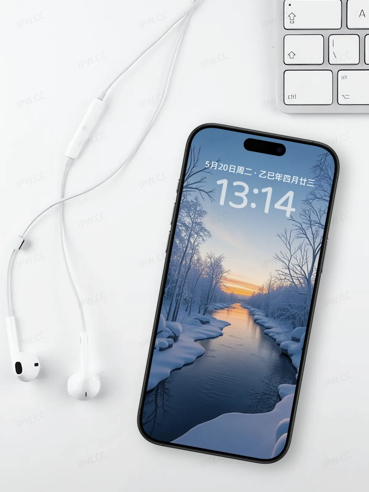 冬日雪天河流手机高清静态壁纸#20250728173158 5112e8e2a9082f4