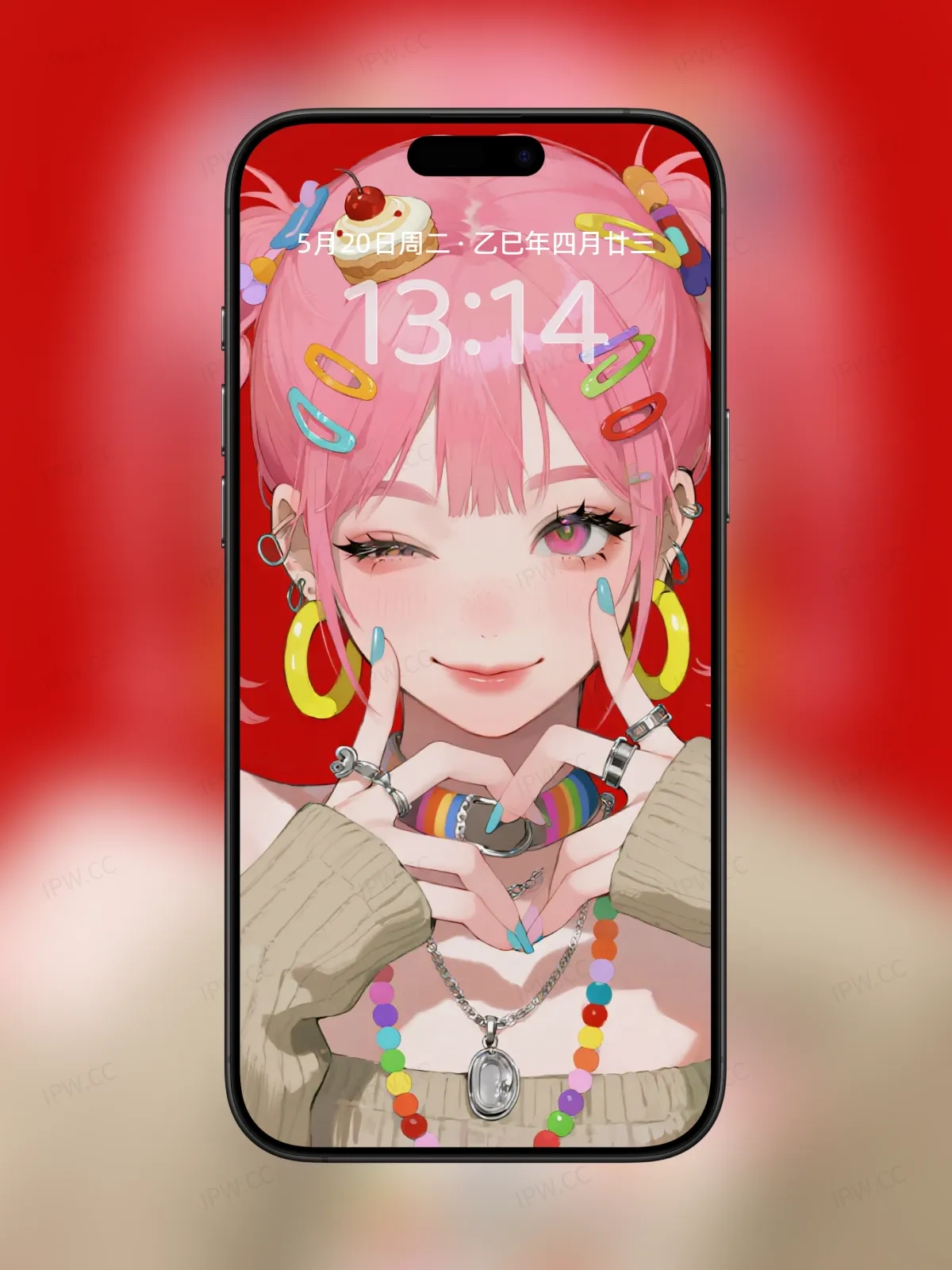 粉色头发女孩手机高清静态壁纸#20250728171406