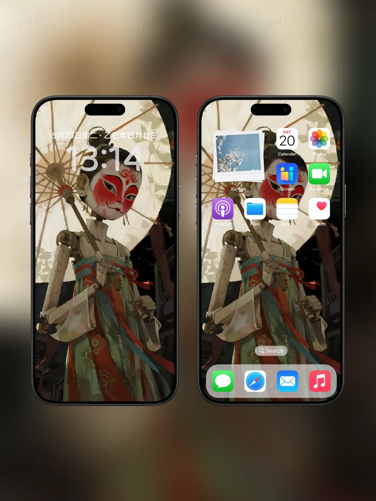 京剧脸谱玩偶手机高清静态壁纸#20250728164902 5825c2b5290545f