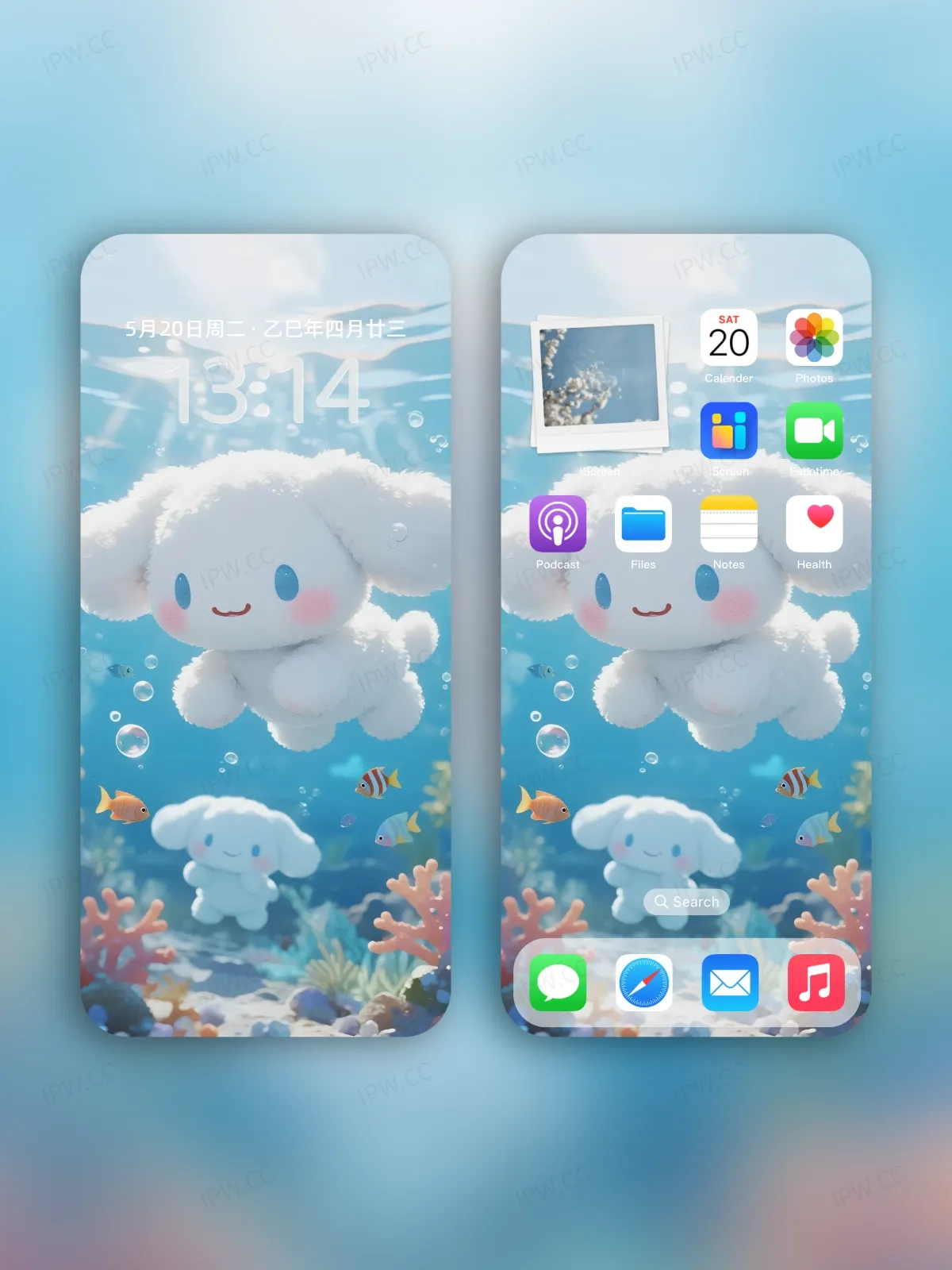 小白狗潜水手机高清静态壁纸#20250728173252 589152127e281f1