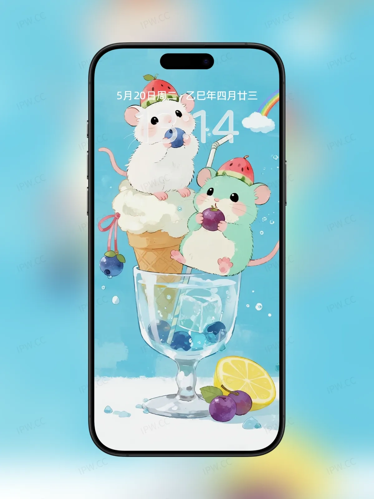 老鼠甜筒酒杯手机高清静态壁纸#20250728172008