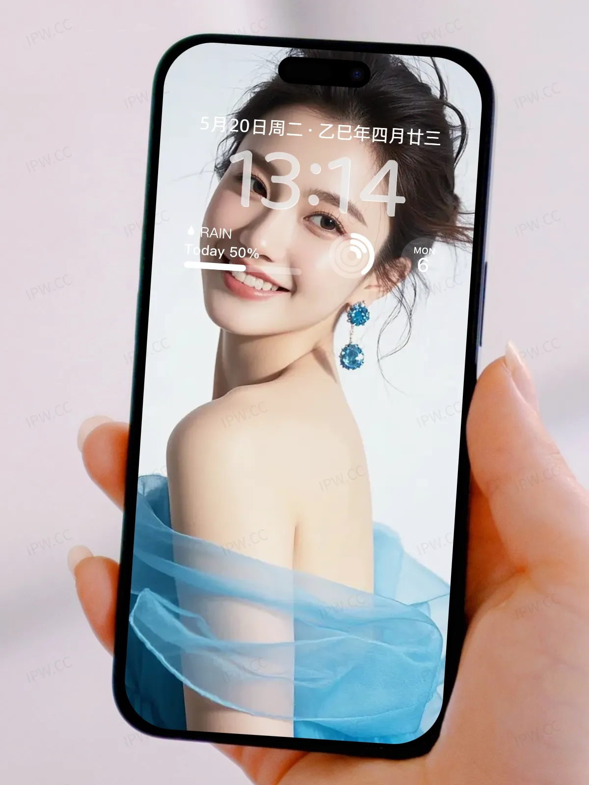 美女侧身手机高清静态壁纸#20250730141229 5c6ab2908a2919b