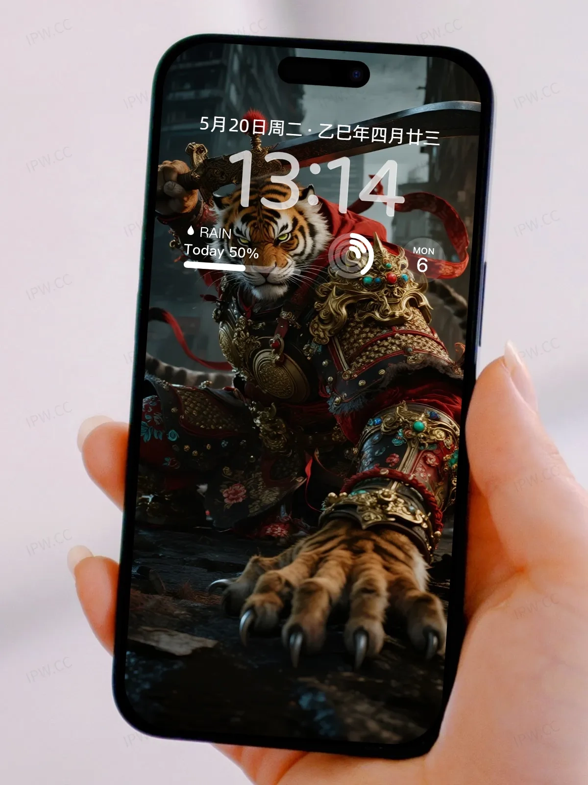舞剑中的老虎手机高清静态壁纸#20250728164218 5db7e56fba86a66