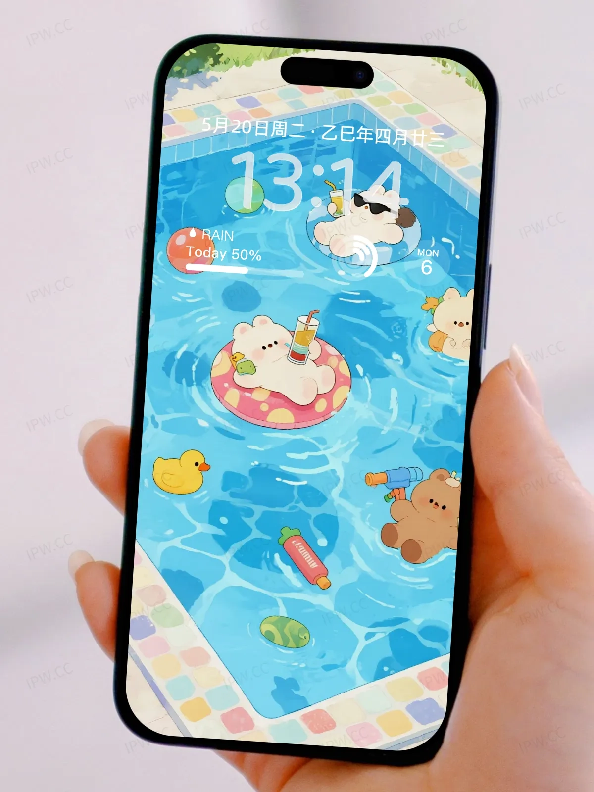 泳池里小狗手机高清静态壁纸#20250728172536 6260ad5c8c93ec8