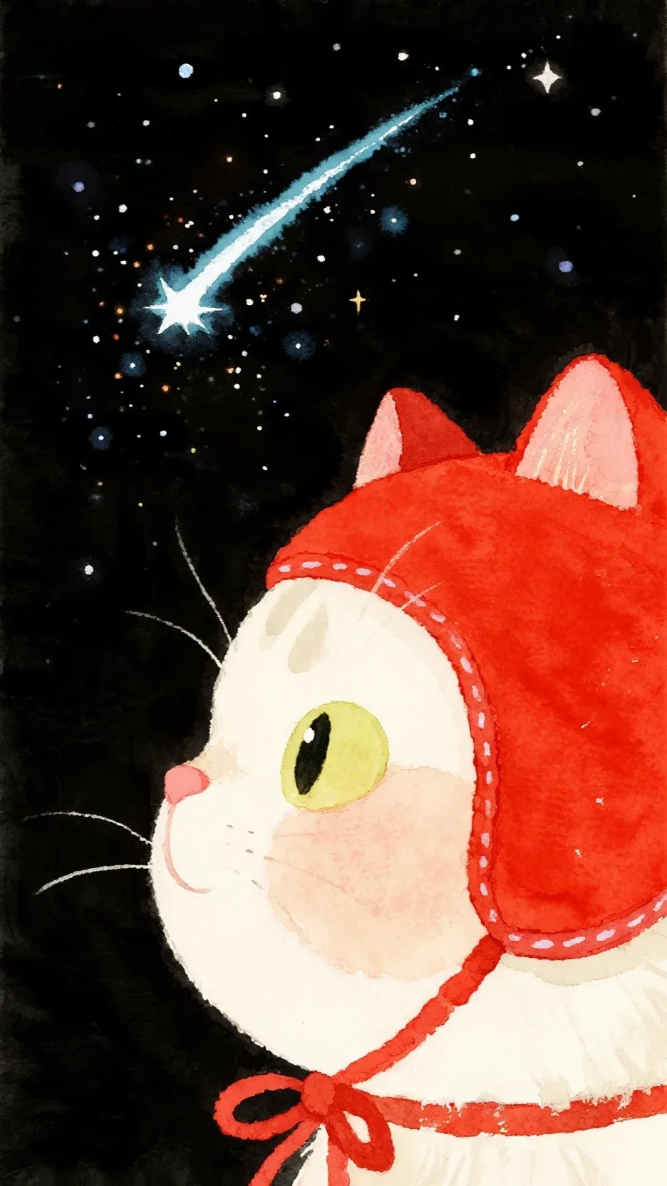 红帽子猫咪手机高清静态壁纸#20250728171908