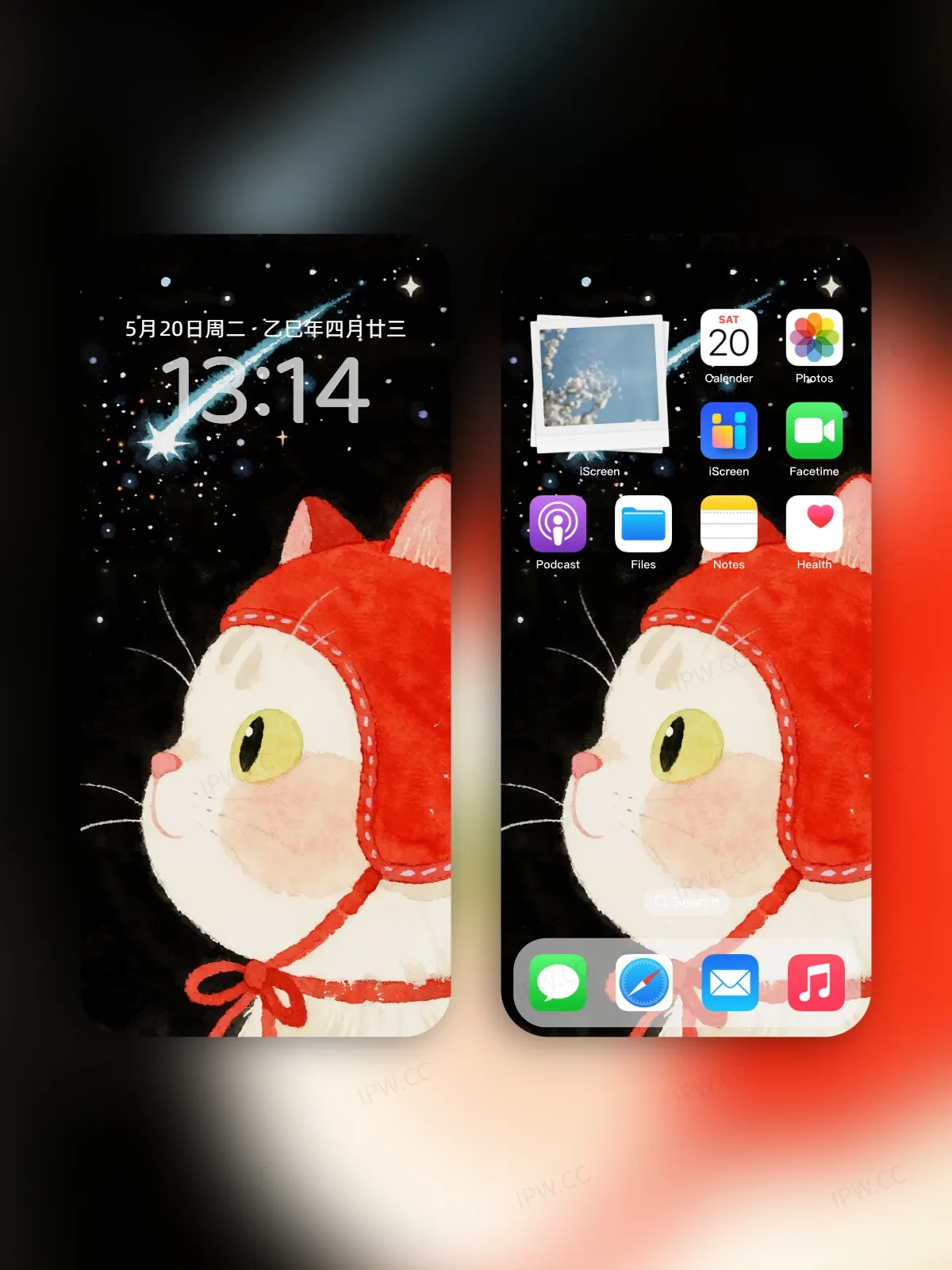 红帽子猫咪手机高清静态壁纸#20250728171908 6881fefac58e815