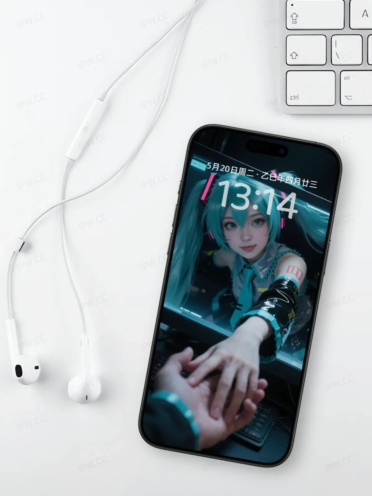 牵手屏幕中女孩手机高清静态壁纸#20250730141730 6cdd484ddb84bc7