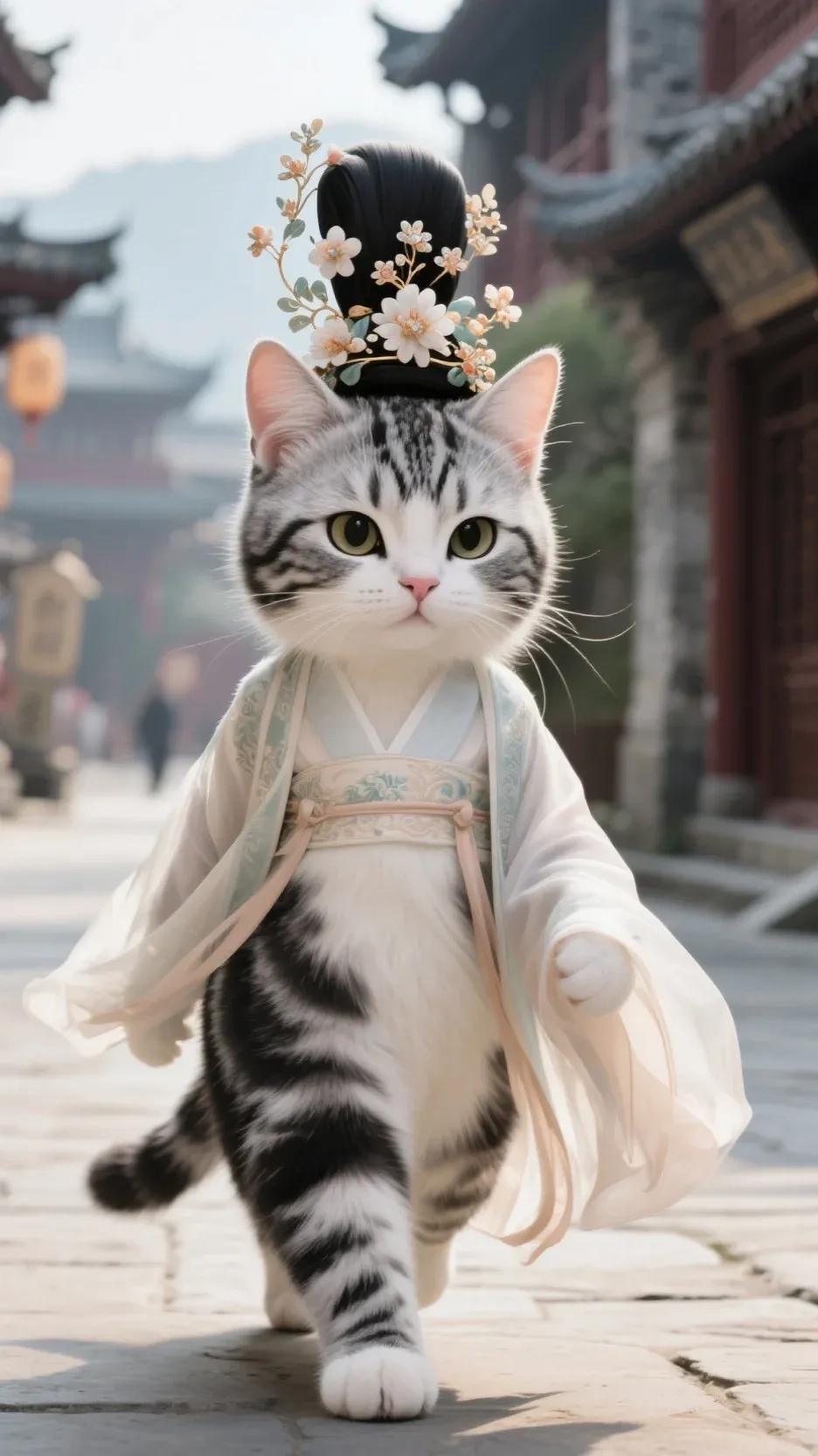 猫咪走路手机高清静态壁纸#20250728165044