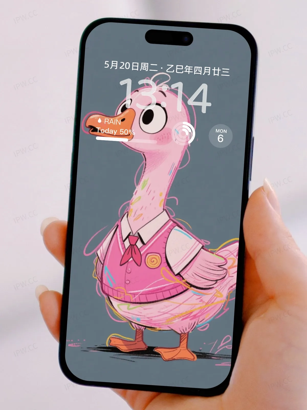 粉色小鸭子手机高清静态壁纸#20250728171449 7027342834997d8