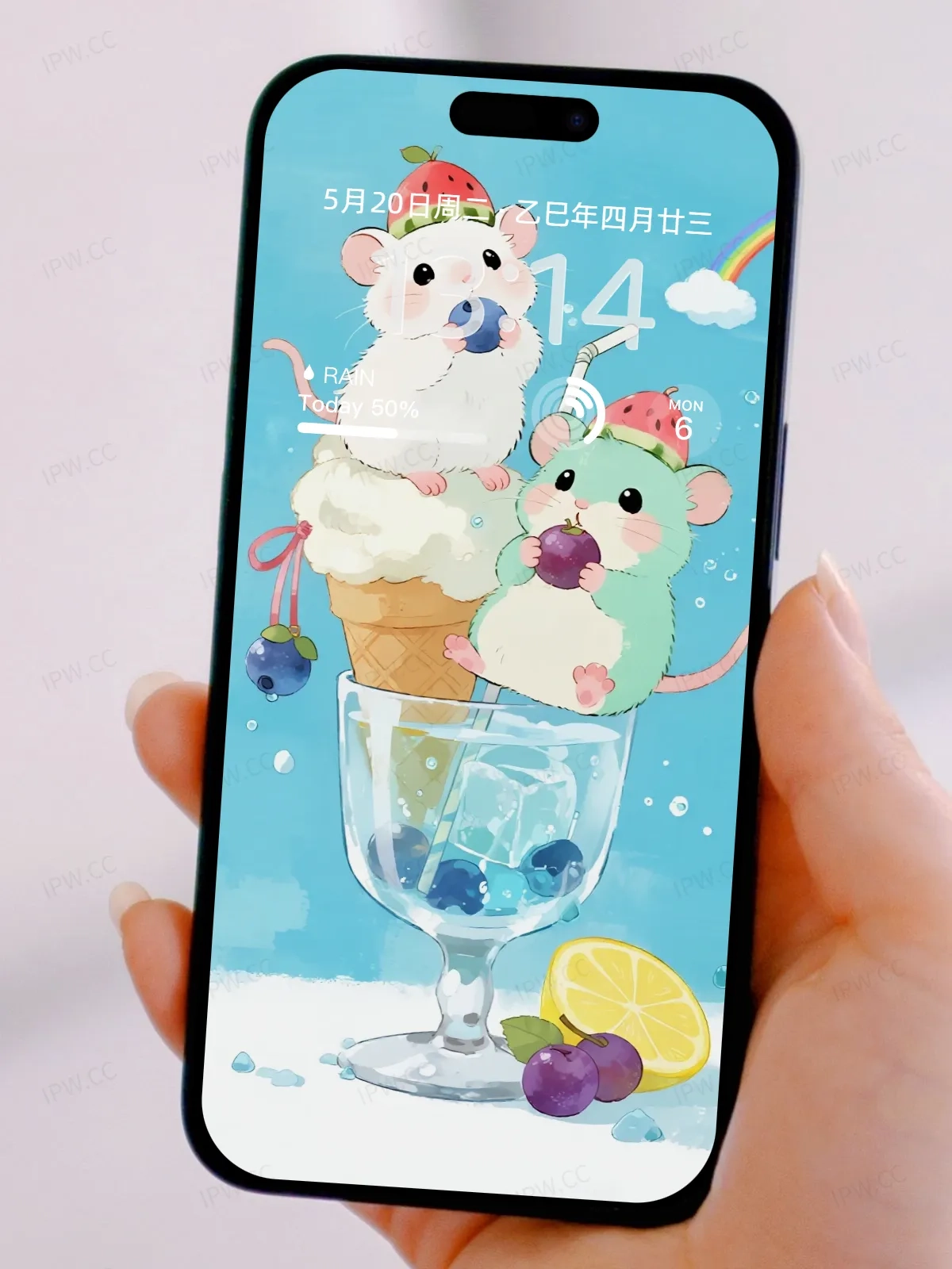 老鼠甜筒酒杯手机高清静态壁纸#20250728172008 712735600df249d