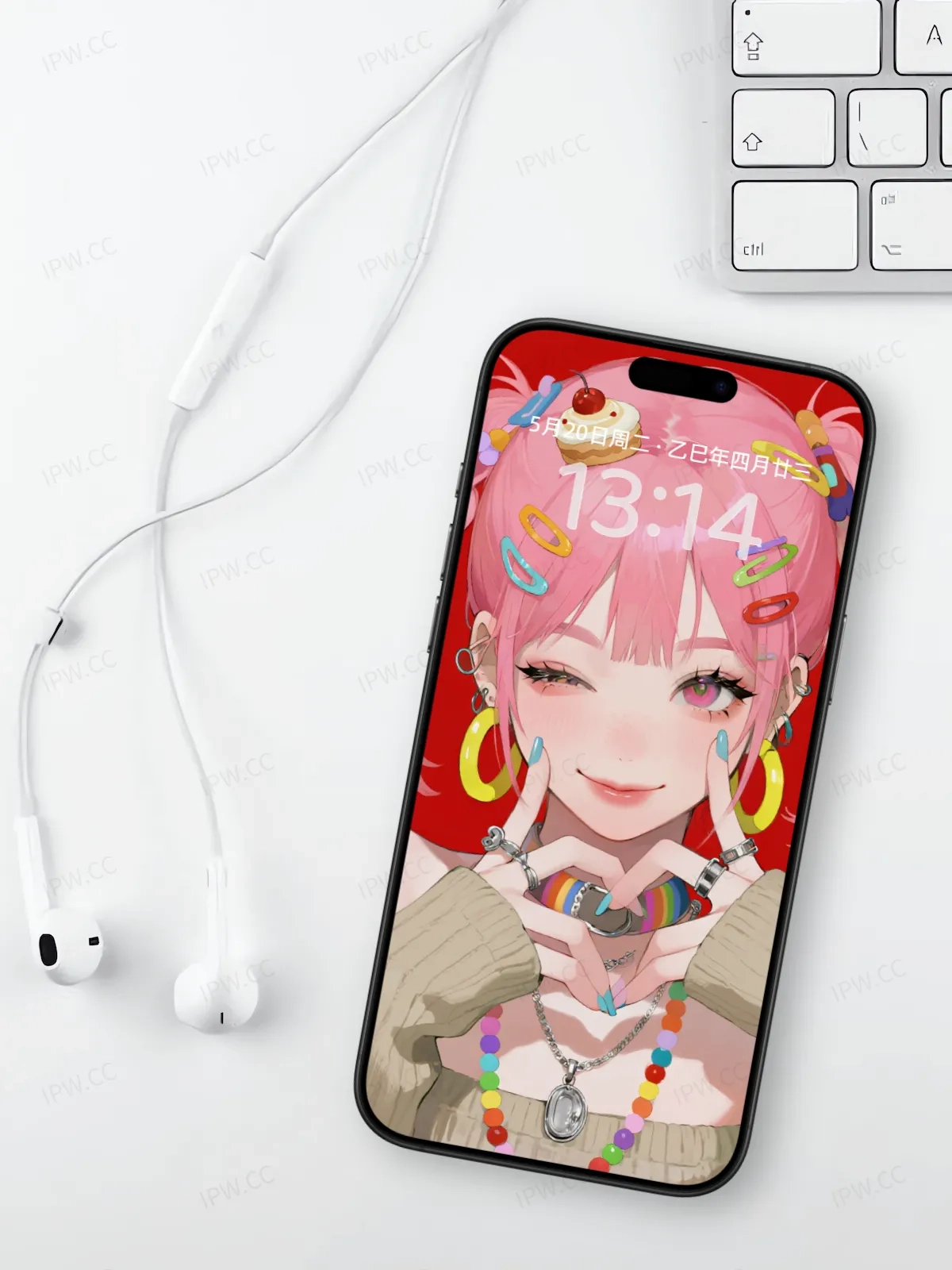 粉色头发女孩手机高清静态壁纸#20250728171406 73ff1bcc7bfe040