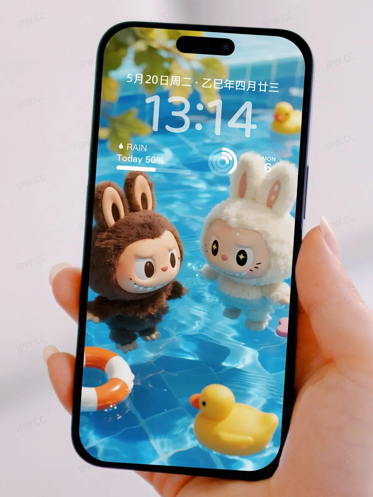 拉布布游泳池手机高清静态壁纸#20250728172136 75c7343e97561e6