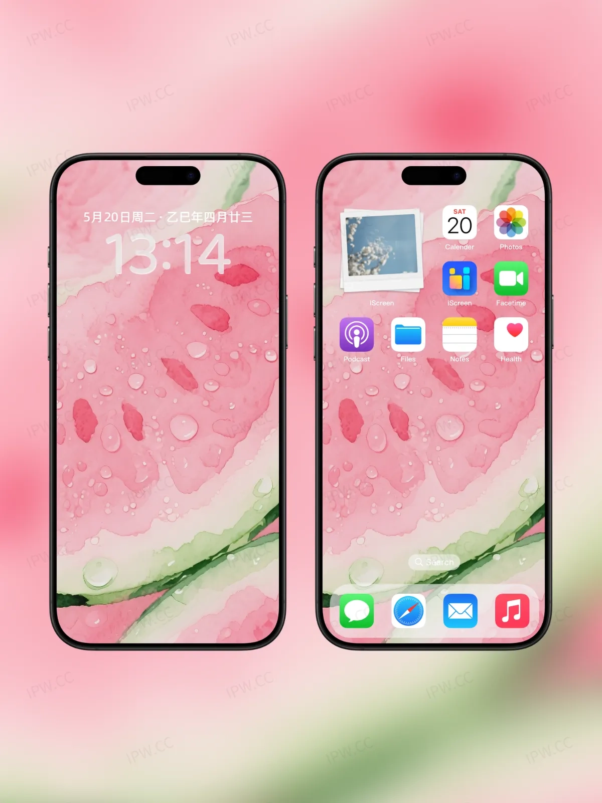 夏日粉色西瓜瓤手机高清静态壁纸#20250728164503 775c357619bf31c