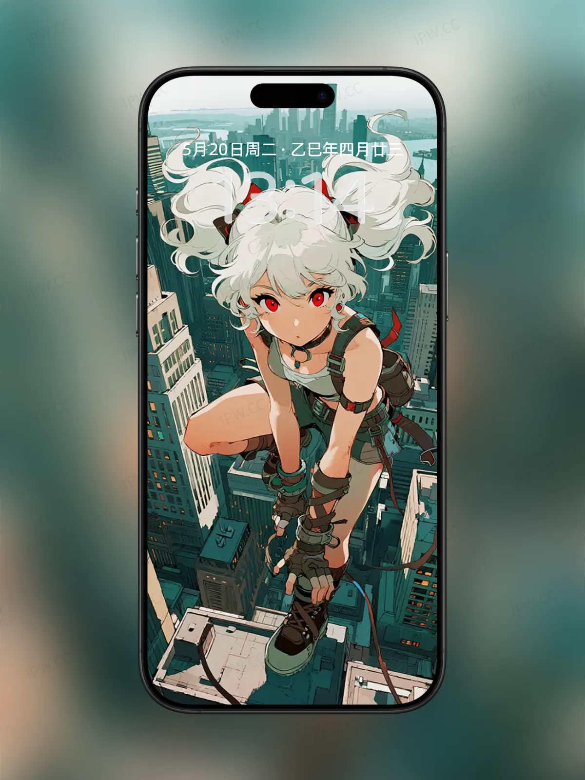 楼顶上的女孩手机高清静态壁纸#20250730140941 7ab695aecd3f876