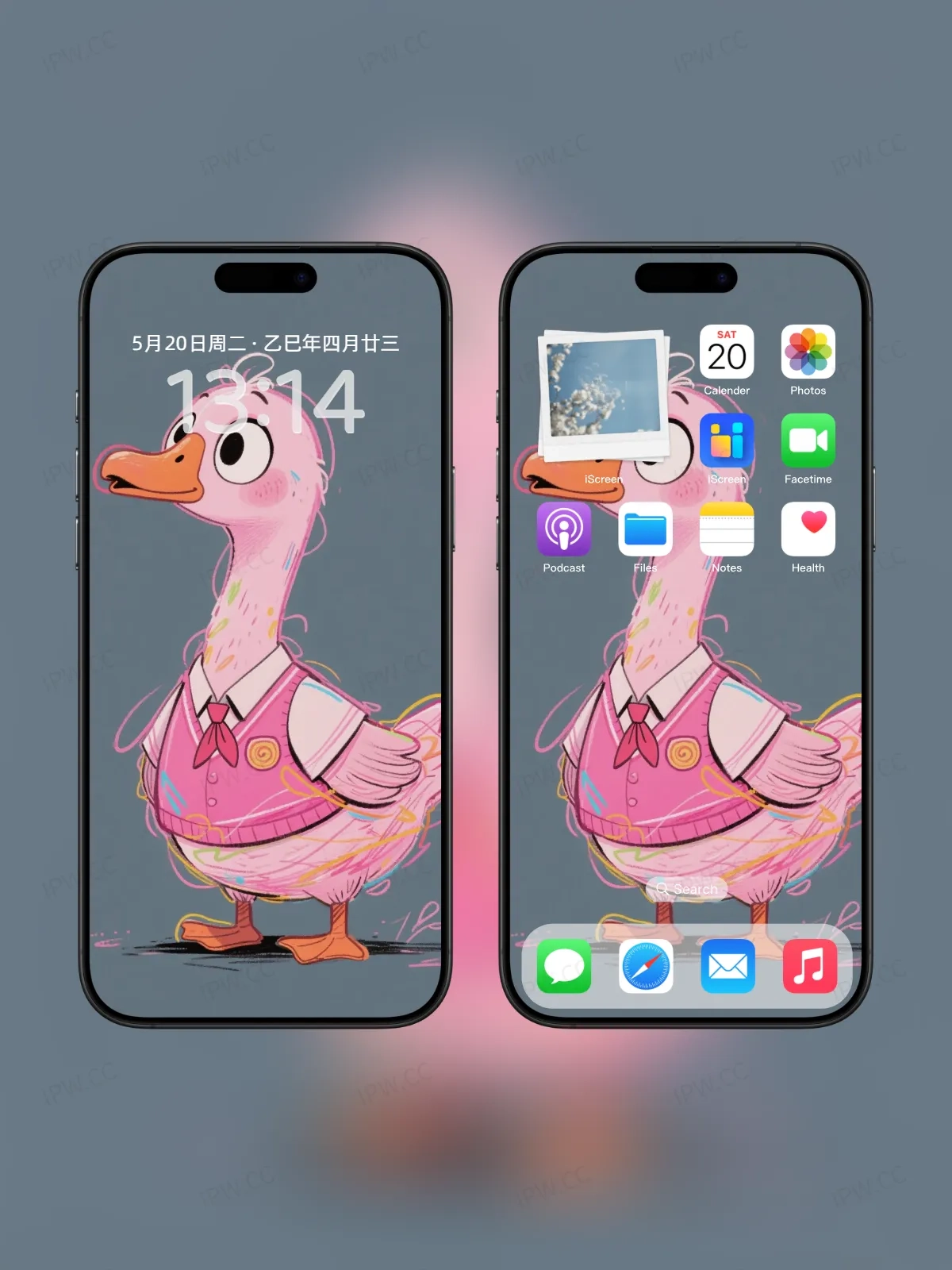 粉色小鸭子手机高清静态壁纸#20250728171449 810b1345b4ac1a8