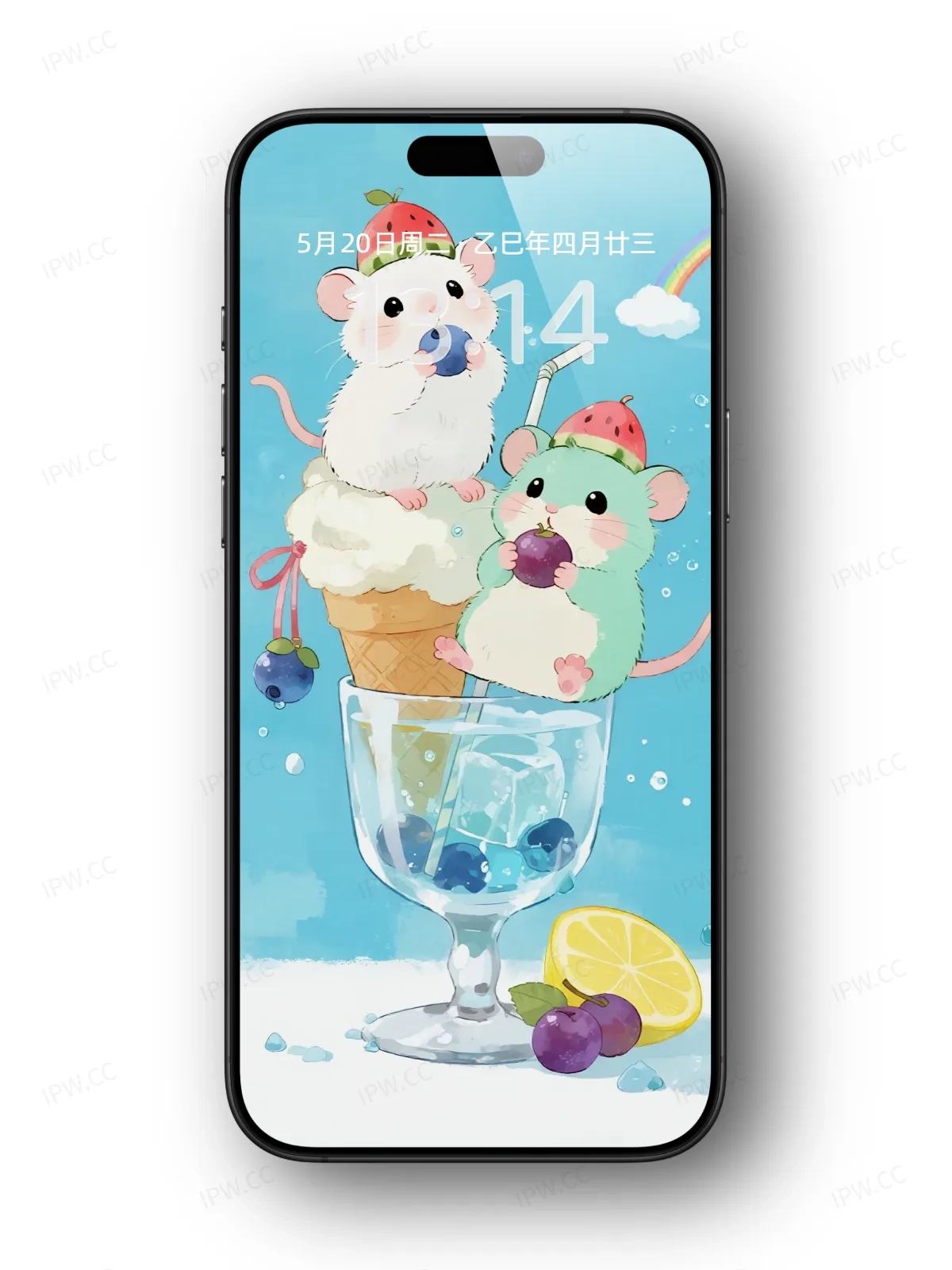 老鼠甜筒酒杯手机高清静态壁纸#20250728172008 88c609cf395928e