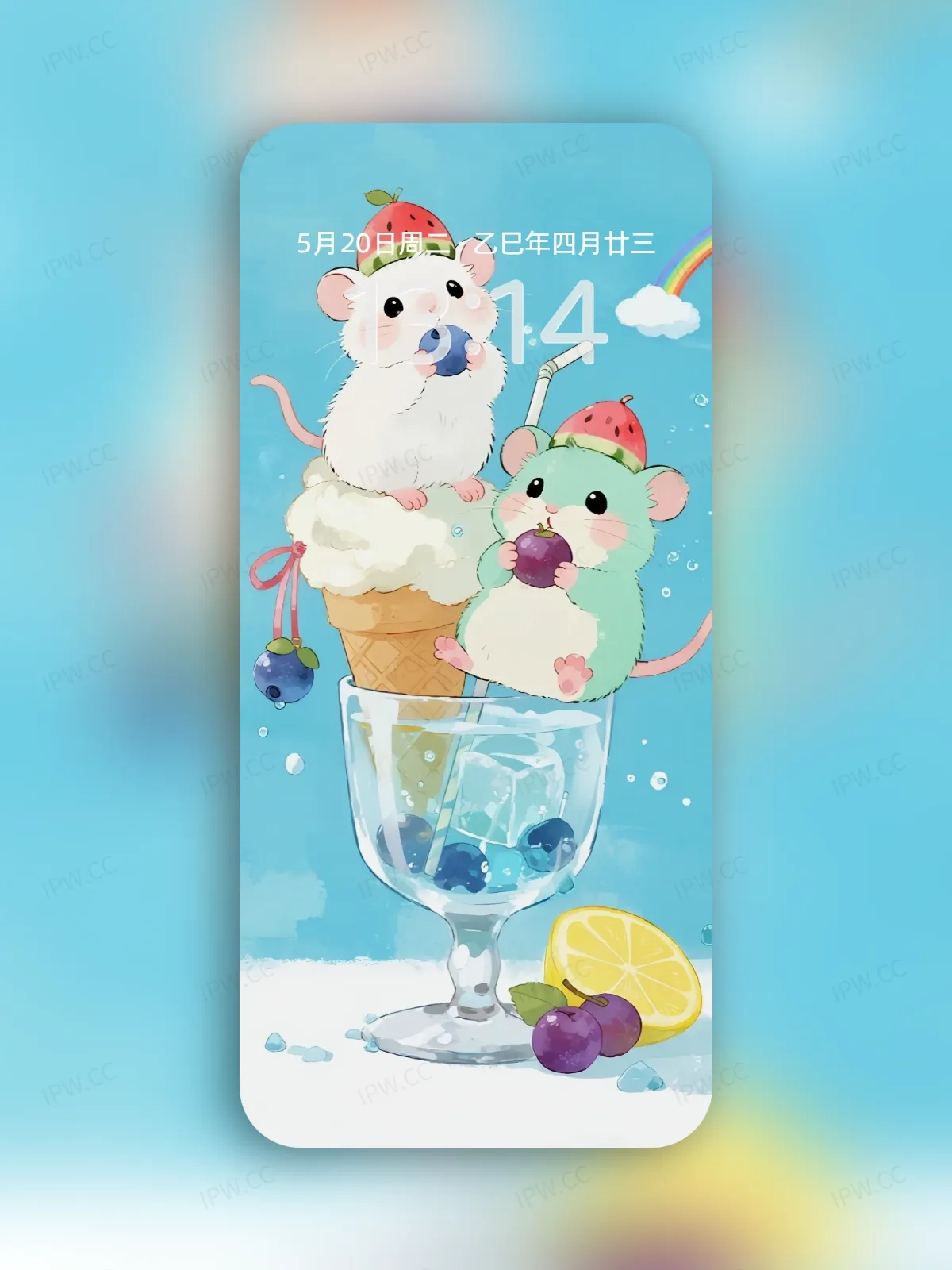 老鼠甜筒酒杯手机高清静态壁纸#20250728172008 909786ca8f94310