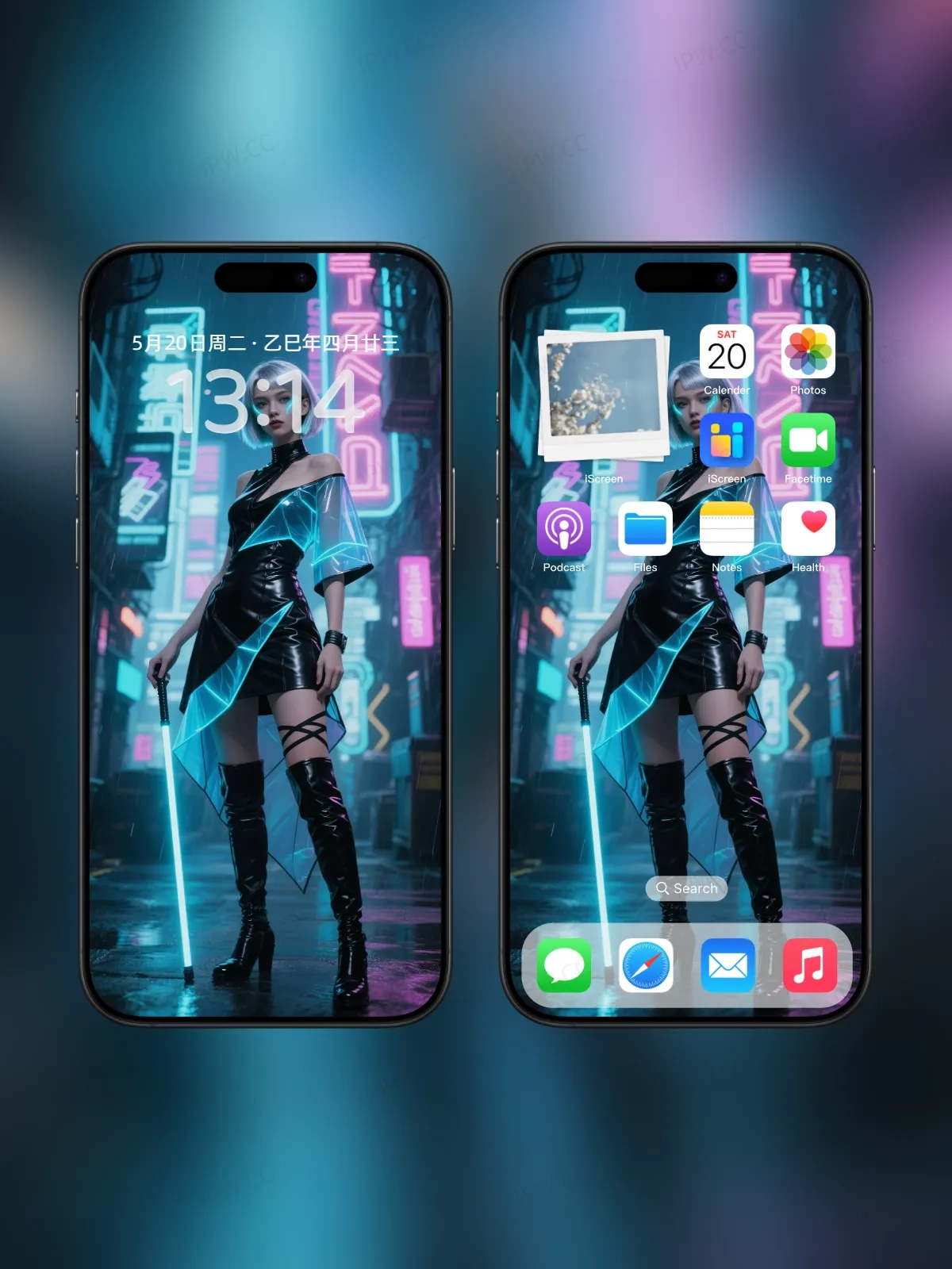 赛博朋克女孩站立手机高清静态壁纸#20250728171226 947828a94602d01