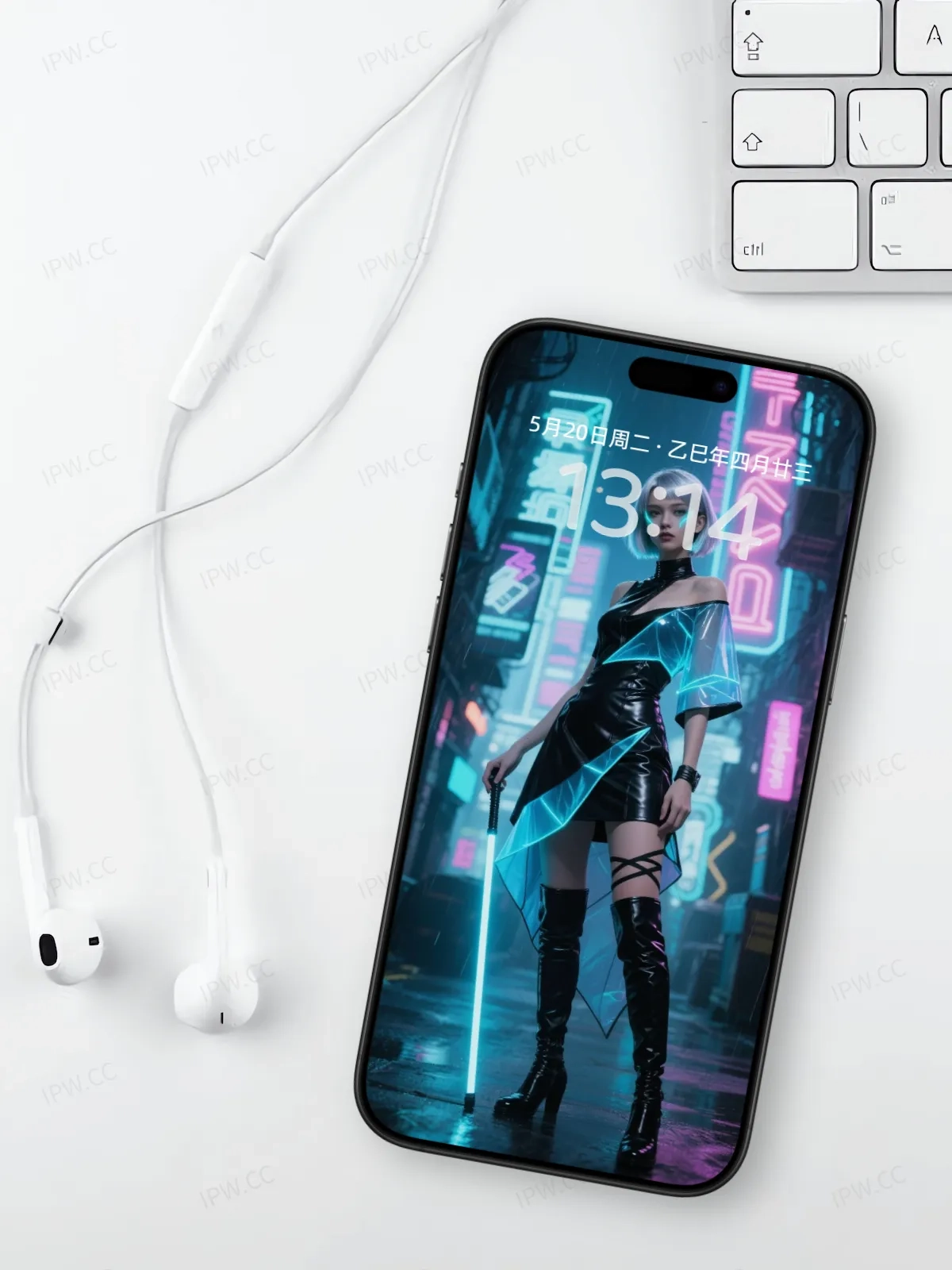 赛博朋克女孩站立手机高清静态壁纸#20250728171226 95305c6d76b091f