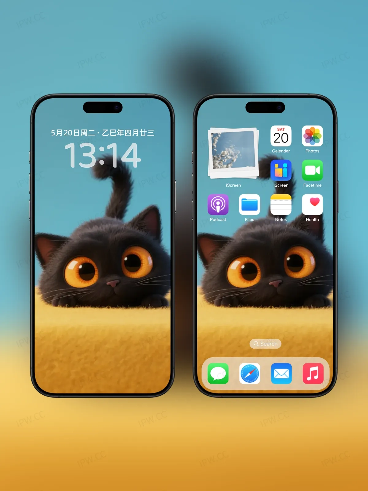 大眼睛黑猫手机高清静态壁纸#20250730141307 95ebe852a926363