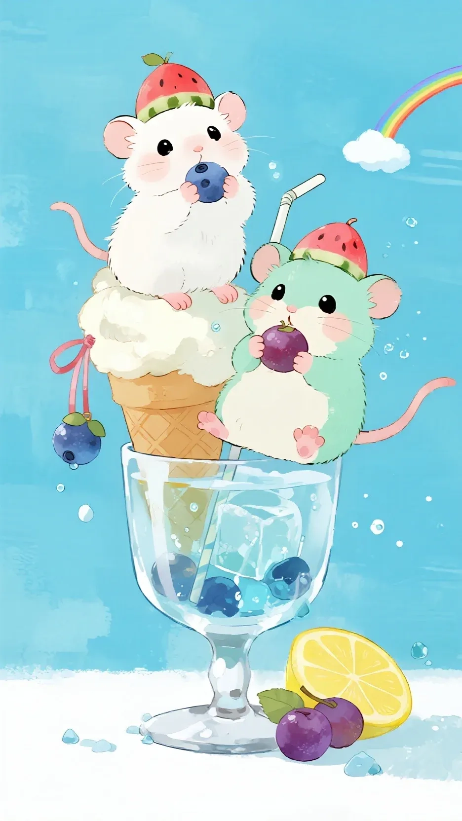 老鼠甜筒酒杯手机高清静态壁纸#20250728172008