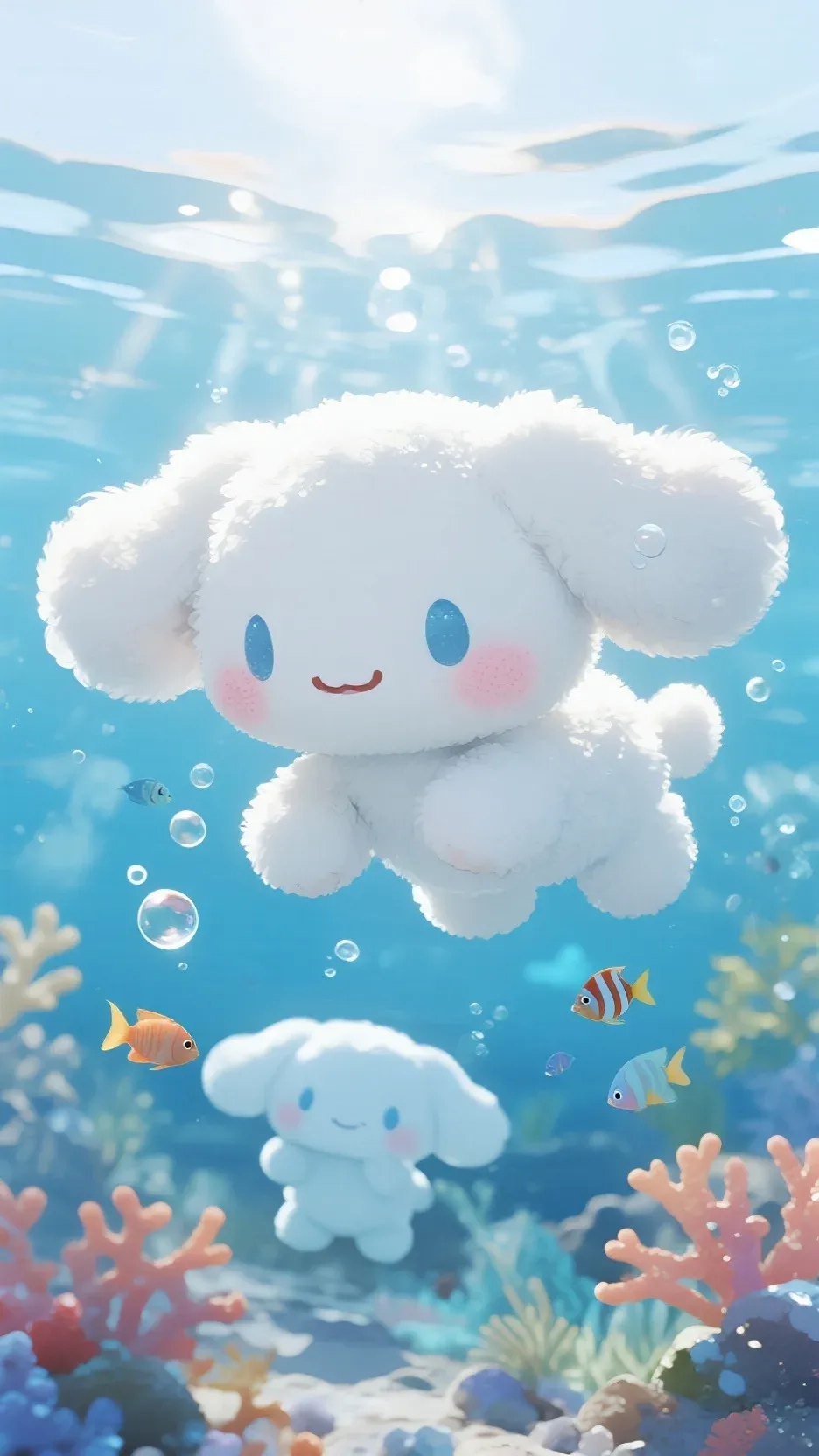小白狗潜水手机高清静态壁纸#20250728173252