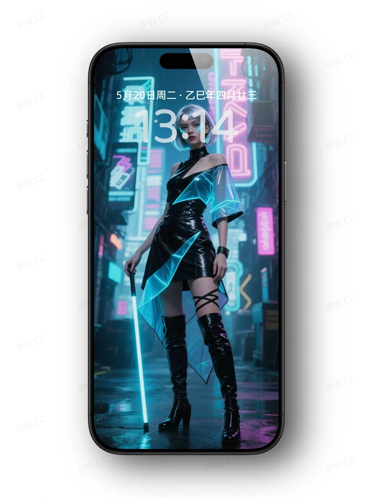 赛博朋克女孩站立手机高清静态壁纸#20250728171226 9b6b6150a5a8848