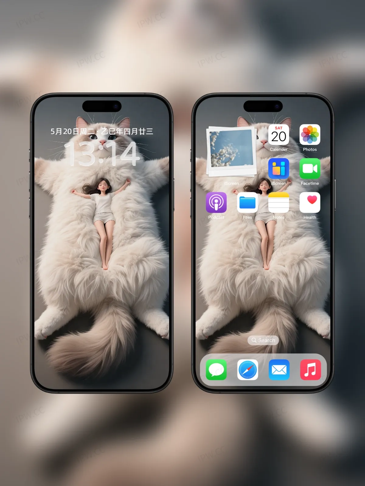 女孩躺在猫身上手机高清静态壁纸#20250728163815 9c2bded24b05dc6