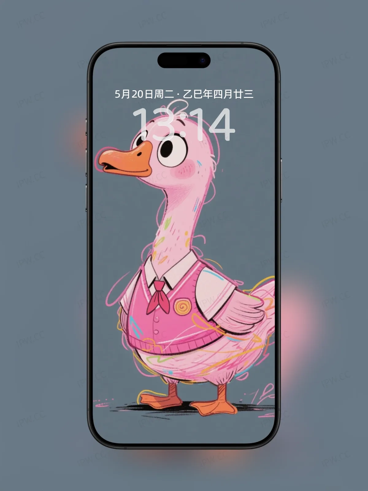 粉色小鸭子手机高清静态壁纸#20250728171449