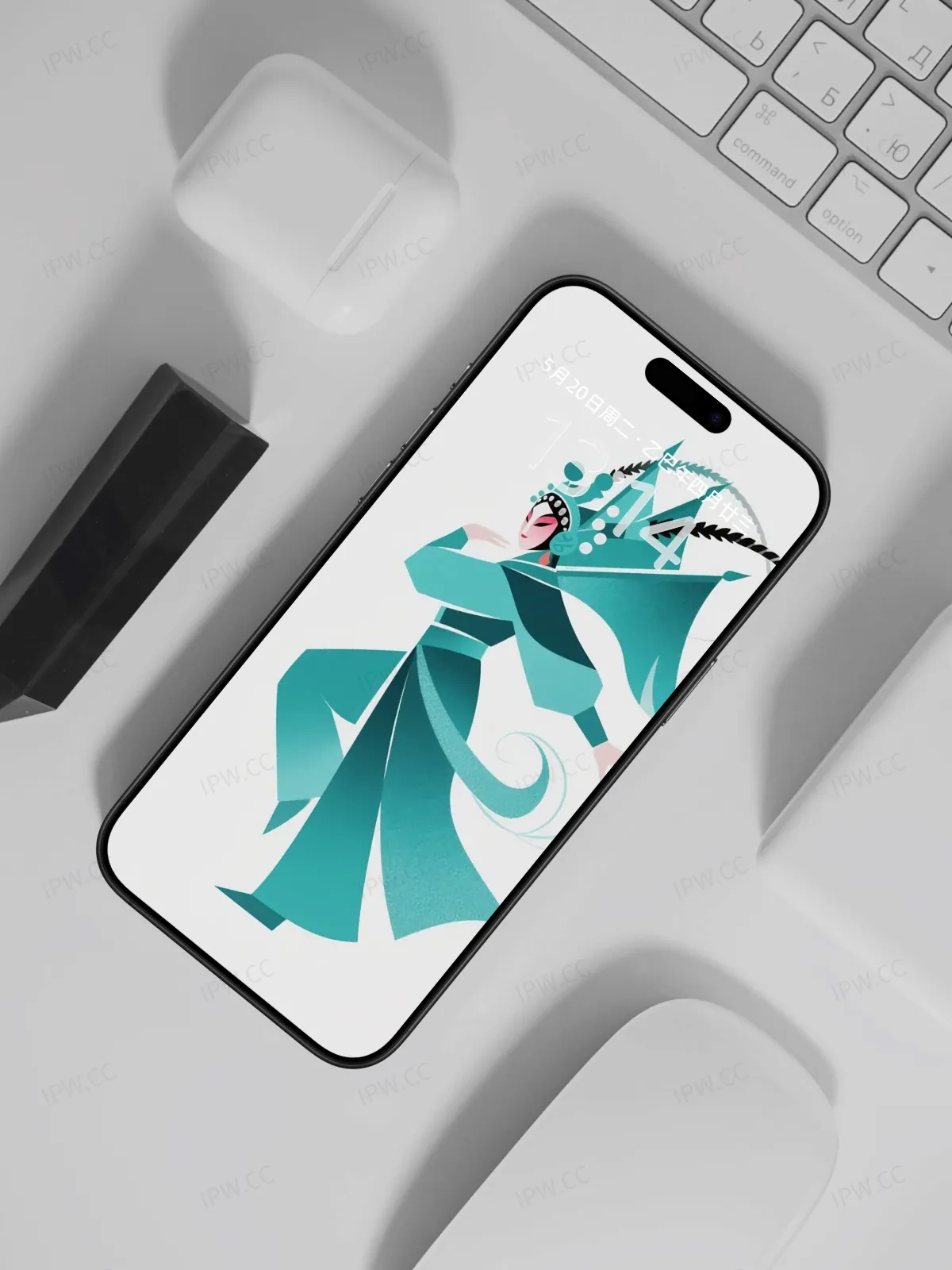 京剧人物抽象画手机高清静态壁纸#20250730141658 9fa8f17a5353baa